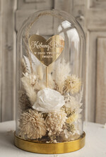 Prezenty dla Babci i Dziadka Prezenty dla Babci  flowerbox, pomysł na prezent prezent dla babci kwiaty w kopule kompozycja z kwiatów suszonych wieczne roze7