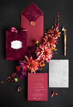 Zaproszenia dla Rodziców  zaproszenia dla Rodziców  najpiękniejsze zaproszenia ślubne dla Rodziców welurowe bordowe zaproszenia 0