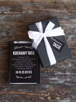 Prezenty dla Taty dzien ojca zestawy dla Taty prezent dla Taty na każdą okazję box prezentowy mucha i spinki do mankietu 3