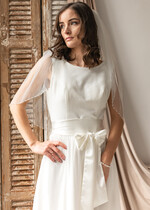 Panna Młoda  Welony welon ślubny wykończony delikatnymi koralikami, welon dla panny młodej wykończony perełkami1