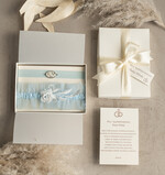 Prezenty dla Panny Młodej  podwiązki ślubne  Nowoczesny Prezent dla Panny Młodej, coś niebieskiego - prezent dla panny młodej, podwiązka z inicjałami dla Panny Młodej, Piękna niebieska podwiązka 0