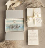 Prezenty dla Panny Młodej  podwiązki ślubne  Gotowy Zapakowany Prezet dla Panni Młodej, coś niebieskiego - prezent dla panny młodej, podwiązka ślubna z kryształkami, podwiązka z niebieskiego tiulu 0