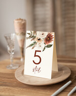 Numery na stół Nowoczesne prosta forma  Eleganckie numerki na stół weselny, numeracja stołów weselnych, proste i delikatne numerki na stoły weselne, dekoracja stołu weselnego 0