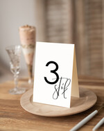 Numery na stół Nowoczesne prosta forma  Eleganckie numerki na stół weselny, numeracja stołów weselnych, proste i delikatne numerki na stoły weselne, dekoracja stołu weselnego 0