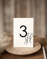 Numery na stół Nowoczesne prosta forma  Eleganckie numerki na stół weselny, numeracja stołów weselnych, proste i delikatne numerki na stoły weselne, dekoracja stołu weselnego 1