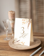 Numery na stół Nowoczesne prosta forma  numerek stojak na stół weselny0