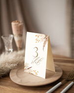 Numery na stół Nowoczesne prosta forma  numerek stojak na stół weselny2