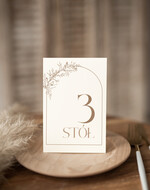 Numery na stół Nowoczesne prosta forma  Eleganckie numerki na stół weselny, numeracja stołów weselnych, proste i delikatne numerki na stoły weselne, dekoracja stołu weselnego 1