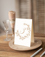 Numery na stół Nowoczesne prosta forma  Eleganckie numerki na stół weselny, numeracja stołów weselnych, proste i delikatne numerki na stoły weselne, dekoracja stołu weselnego 0