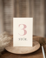 Numery na stół Nowoczesne prosta forma  Eleganckie numerki na stół weselny, numeracja stołów weselnych, proste i delikatne numerki na stoły weselne, dekoracja stołu weselnego 0