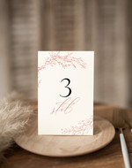 Numery na stół Nowoczesne prosta forma  Eleganckie numerki na stół weselny, numeracja stołów weselnych, proste i delikatne numerki na stoły weselne, dekoracja stołu weselnego 1