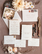 Zaproszenia ślubne Wydzierane Brzegi Zaproszenia ślubne z płatkami złota, delikatne zaproszenia na ślub ze złotem, zaproszenie glamour ze zlotym sznurkiem złote zaproszenia na ślub, 14