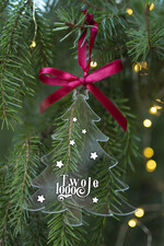 Prezenty oferta dla Firm DREWNIANE ZAWIESZKI Prezent Biznesowy Na Święta z Logo Plexi Zawieszka z logo na choinkę dla firm idealny upominek B2B0