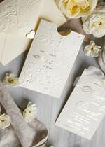 Zaproszenia ślubne z perełkami / tłoczeniem zaproszenia ślubne w kieszonce, eleganckie zaproszenia ślubne z jedwabną wstążką, tłoczone zaproszenia na ślub i wesele, tłoczone złote zaproszenie na ślub6