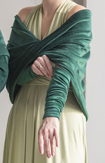 Panna Młoda Bolerka bolerka, narzutki, sweterki etola dla świadkowej i druhny z weluru na ślub zimą, zielone bolerko z weluru dla Świadkowej, bolerko na ślub jesienią5