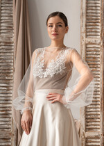 Panna Młoda Bolerka bolerka, narzutki, sweterki eleganckie bolerko ślubne z koronką, koronkowe bolerko do sukni ślubnej, delikatne bolerko ślubne, koronkowa narzutka ślubne, bolerko z koronki 1