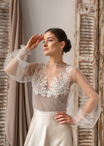 Panna Młoda Bolerka bolerka, narzutki, sweterki eleganckie bolerko ślubne z koronką, koronkowe bolerko do sukni ślubnej, delikatne bolerko ślubne, koronkowa narzutka ślubne, bolerko z koronki 11