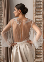 Panna Młoda Bolerka bolerka, narzutki, sweterki eleganckie bolerko ślubne z koronką, koronkowe bolerko do sukni ślubnej, delikatne bolerko ślubne, koronkowa narzutka ślubne, bolerko z koronki 6