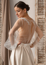 Panna Młoda Bolerka bolerka, narzutki, sweterki eleganckie bolerko ślubne z koronką, koronkowe bolerko do sukni ślubnej, delikatne bolerko ślubne, koronkowa narzutka ślubne, bolerko z koronki 7