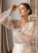 Panna Młoda Bolerka bolerka, narzutki, sweterki eleganckie bolerko ślubne z koronką, koronkowe bolerko do sukni ślubnej, delikatne bolerko ślubne, koronkowa narzutka ślubne, bolerko z koronki 8