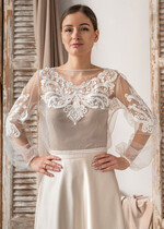 Panna Młoda Bolerka bolerka, narzutki, sweterki śliczne bolerko ślubne z koronką, koronkowe bolerko do sukni ślubnej, delikatne bolerko ślubne, koronkowa narzutka ślubne, bolerko z koronki na ślub latem 0