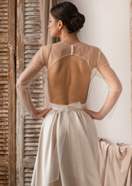 Panna Młoda Bolerka bolerka, narzutki, sweterki delikatne bolerko na ślub, bolerko dopasowane do ciała, bolerko z odkrytymi plecami, eleganckie bolerko na letni ślub5