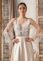 Panna Młoda Bolerka bolerka, narzutki, sweterki śliczne bolerko ślubne z koronką, koronkowe bolerko do sukni ślubnej, delikatne bolerko ślubne, koronkowa narzutka ślubne 1