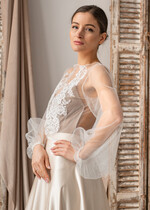 Panna Młoda Bolerka bolerka, narzutki, sweterki śliczne bolerko ślubne z koronką, koronkowe bolerko do sukni ślubnej, delikatne bolerko ślubne, koronkowa narzutka ślubne 10