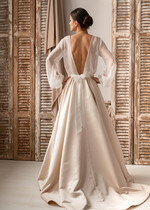 Panna Młoda Bolerka bolerka, narzutki, sweterki Bolerko z odkrytymi plecami, eleganckie bolerko ślubne, bolerko do sukni ślubnej, delikatne bolerko ślubne, letnia narzutka ślubne 7