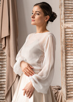 Panna Młoda Bolerka bolerka, narzutki, sweterki Bolerko z odkrytymi plecami, eleganckie bolerko ślubne, bolerko do sukni ślubnej, delikatne bolerko ślubne, letnia narzutka ślubne 8