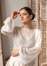 Panna Młoda Bolerka bolerka, narzutki, sweterki Bolerko z odkrytymi plecami, eleganckie bolerko ślubne, bolerko do sukni ślubnej, delikatne bolerko ślubne, letnia narzutka ślubne 9