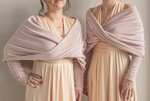 Panna Młoda Bolerka bolerka, narzutki, sweterki Jasno rózowe Bolerko Ślubne Welurowe - Etola Ślubna z Rękawkami - Narzutka I Rękaw w odcieniach różu4