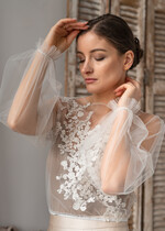 Panna Młoda Bolerka bolerka, narzutki, sweterki śliczne bolerko ślubne z koronką, koronkowe bolerko do sukni ślubnej, delikatne bolerko ślubne, koronkowa narzutka ślubne 8