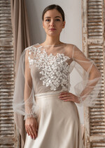 Panna Młoda Bolerka bolerka, narzutki, sweterki śliczne bolerko ślubne z koronką, koronkowe bolerko do sukni ślubnej, delikatne bolerko ślubne, koronkowa narzutka ślubne 0