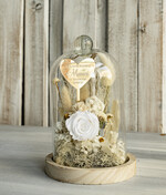 Prezenty dla Mamy kwiaty flowerboxy kompozycja kwiatowa w szklanej kopule, prezent dla mamy flowerbox z suszonych kwiatów, suszone kwiaty w szkle, prezent na dzień mamy kwiaty5