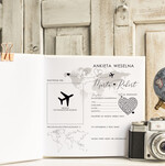 Księgi wpisów gości podróżnicze księga wpisów gości na wesele z motywem podróży - księga pamiątkowa na ślub dla podróżników2