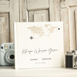 Księgi wpisów gości podróżnicze księga wpisów gości na wesele z motywem podróży - księga pamiątkowa na ślub dla podróżników3