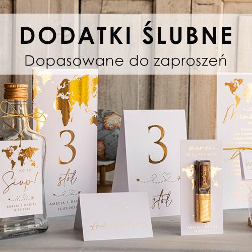 Dodatki ślubne dopasowane do zaproszeń