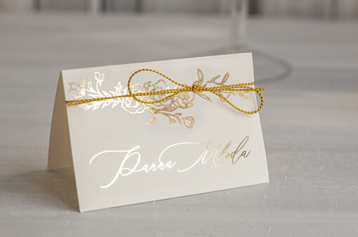  glamour ozdobne winietki na ślub wizytówki dla gości weselnych, złote lub srebrne napisy, eleganckie winietki na stół weselny, winietki ślubne