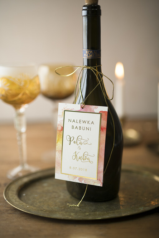  glamour etykiety na butelki weselne, glamour z waszym tekstem