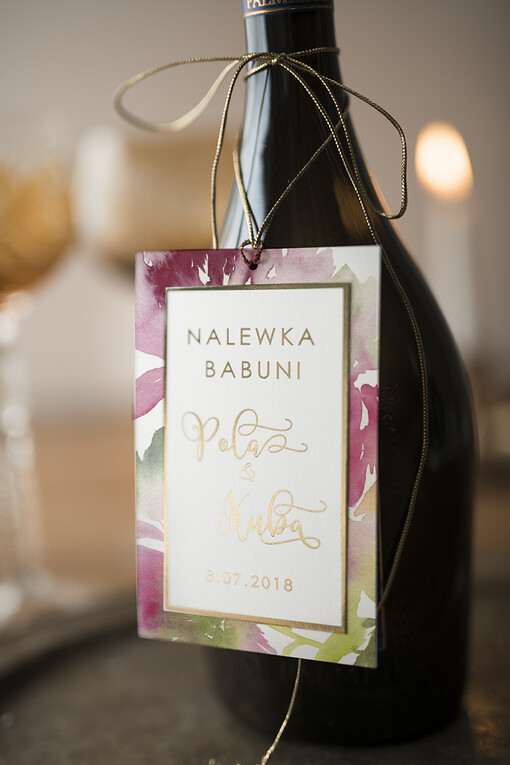  glamour zawieszka etykieta na alkohole weselne, złote śmieszne teksty