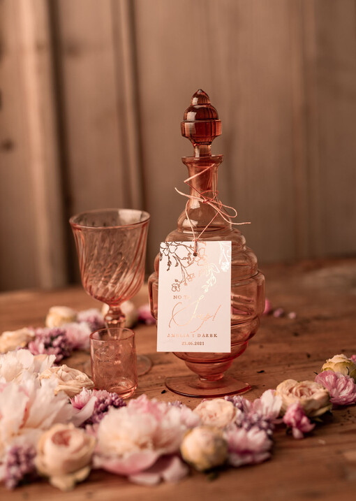  glamour etykiety na wódkę weselną, złote z waszą treścią