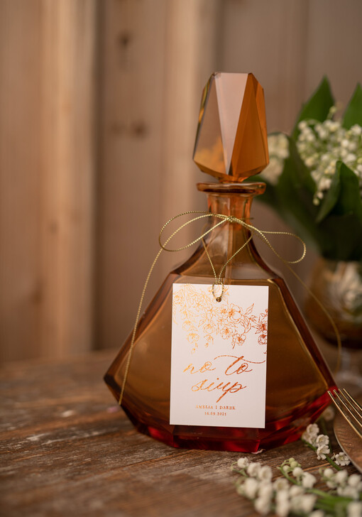  glamour zawieszki na alkohole weselne, glamour z dowolnym tekstem