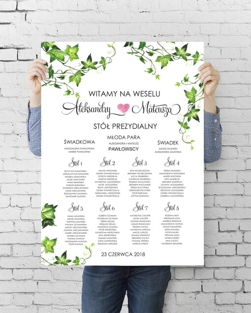  plan stołu plakat  plan stołów  weselnych usadzenie gości na weselu