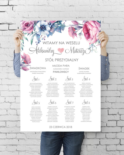  plan stołu plakat  plan stołów  weselnych usadzenie gości na weselu