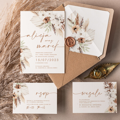  próbki zaproszeń próbki zaproszen slubnych eleganckie zaproszenia slubne z kwiatami, proste zaproszenia na ślub, delikatne zaproszenia slubne, zaproszenia na slub w kolorze ecru