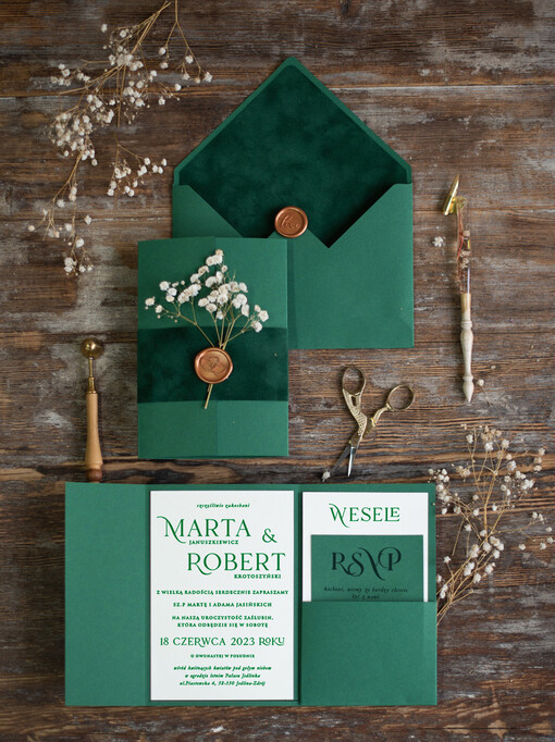 Rustykalne i Natura wyjątkowe zaproszenia weselne w stylu rustykalnym zaproszenia z welurem  