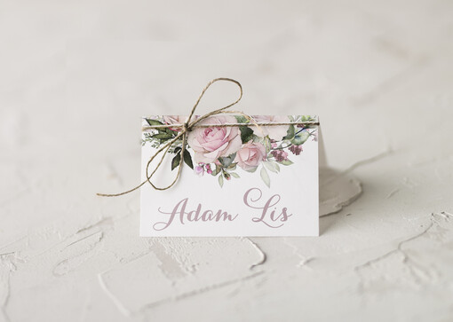  rustykalne winietki ślubne wizytówki na stół weselny, w stylu rustykalnym