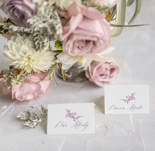  rustykalne ślubne wizytówki winietki na stół weselny