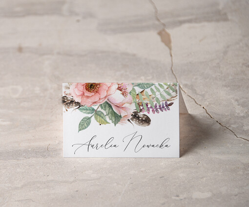  rustykalne ozdobne winietki na ślub wizytówki dla gości weselnych, rustykalne